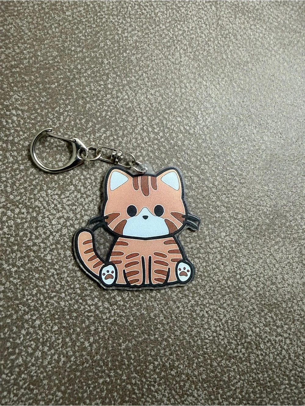 🐱 Orange Tabby Cat Acrylic Keychain